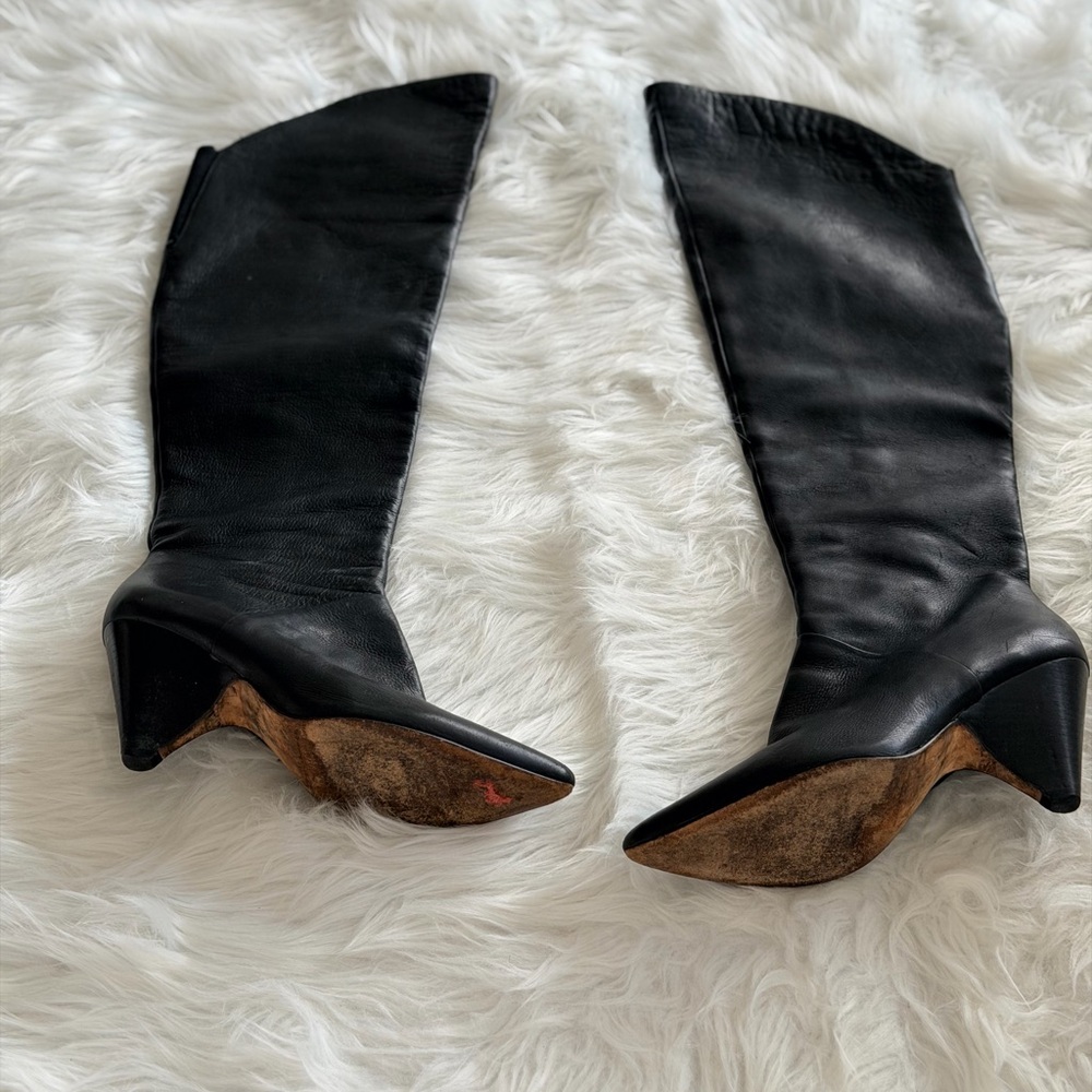 Sigerson Morrison Black Over the Knee Boots - Picture 5 of 9